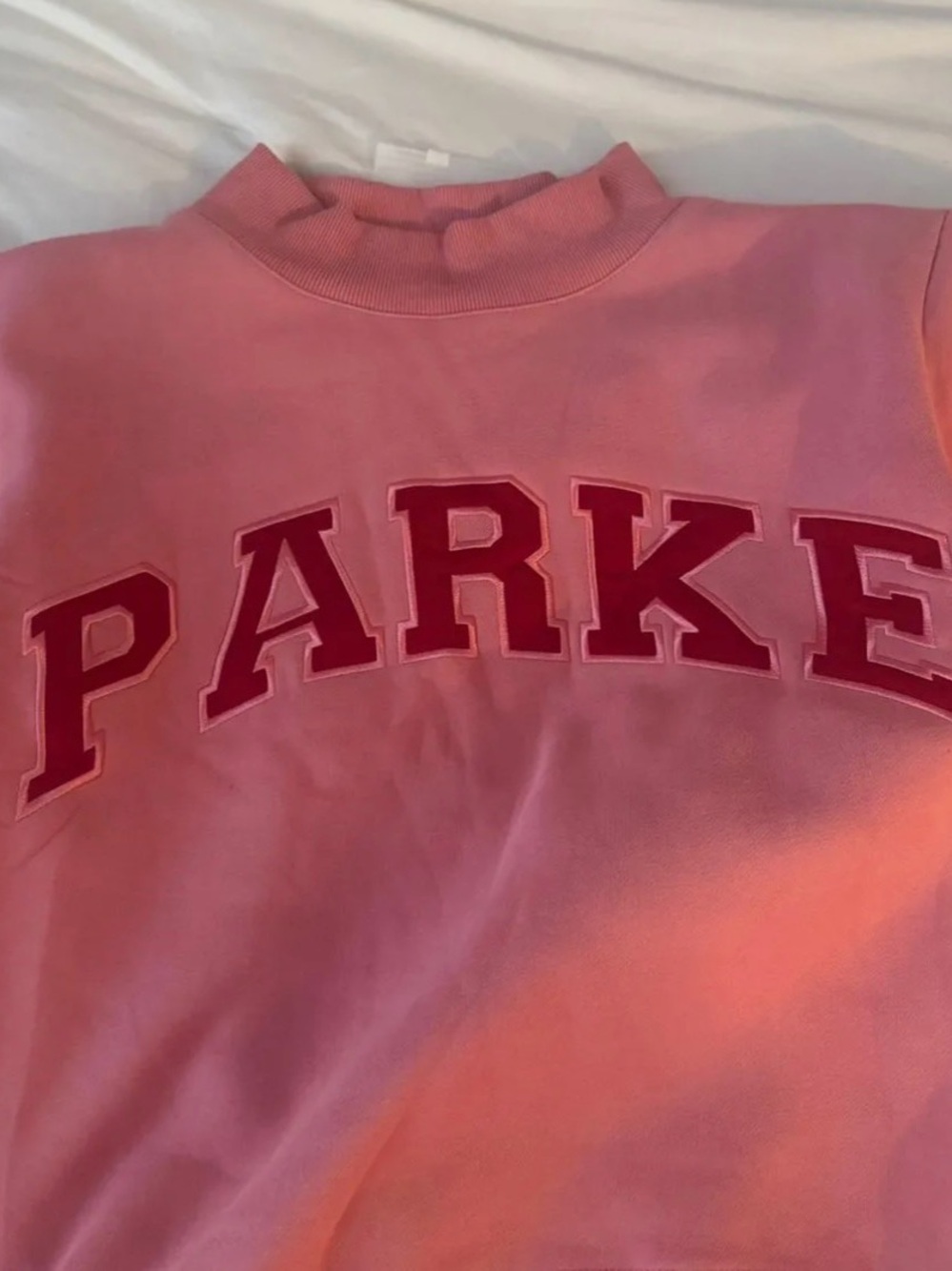 Parker Coral Pink Crewneck Sweatshirt